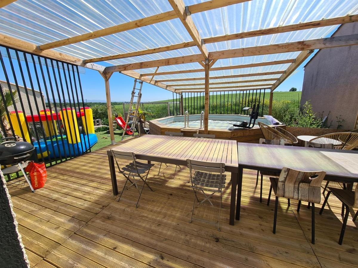 Villa Avec Piscine Sans Vis-A-Vis Caux-et-Sauzens Exteriör bild